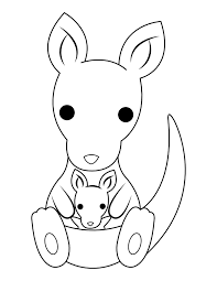 All you need is photoshop (or similar), a good photo, and a couple of minutes. Printable Kangaroo Mom And Baby Coloring Page