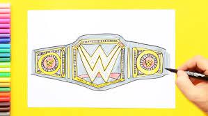 How To Draw Wwe Championship Belt - Youtube