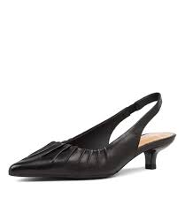 Clare Black Leather Pump Heels by Mollini