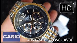 Hands On Casio A959 Mtp E303sg 1av Enticer Gent S Enticer Series Youtube