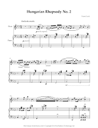 2 has been used extensively in pop culture, notably in cartoons like mickey mouse and bugs bunny (rhapsody rabbit). Liszt Hungarian Rhapsody No 2 Sheet Music For Flute 8notes Com