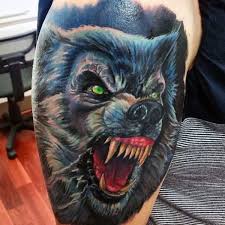 Instead of going with the overdone, big, growling werewolf tattoo, this guy went with something a little more original. 100 Werewolf Tattoos Ideas Werewolf Tattoo Werewolf Tattoos