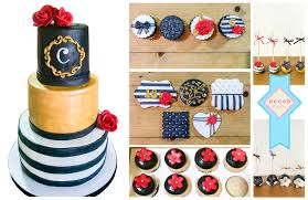 18th Birthday Black And Gold Cupcakes Vintage Cake Cupcakes Cookies Cakepops And Choco Oreos In Black White Gold With Red Accent For Debut Or 18th Birthday Vintage Cake Choco 18th Birthday