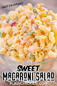 Tuna macaroni salad is hugely popular and a perfect easy picnic main dish option since what do you eat macaroni salad with? Sweet Macaroni Salad Plain Chicken