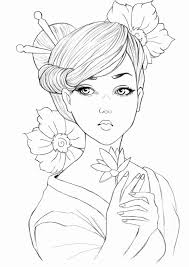 Adult Girl Coloring Pages Lovely Geisha Colouring Page Asian Coloring Pages In 2020 People Coloring Pages Coloring Pages For Girls Coloring Pages