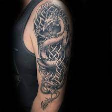 See more ideas about dragon tattoo, dragon tattoo designs, tattoos. Cool Celtic Dragon Guys Shaded 3d Arm Tattoo Celtic Dragon Tattoos Dragon Tattoo Designs Dragon Tattoos For Men