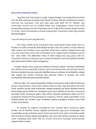 Begitu juga dengan kondisi atmosfer bumi yang saat ini mengalami perubahab akibat aktivitas manusia. Punca Pemanasan Global