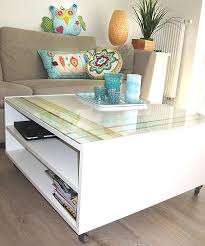 I Love This Ikea Boksel Coffee Table Topped With Glass So Many Options 139 Here It Is Shown With Some Added Washi T Wohnzimmertische Haus Deko Mobelstuck