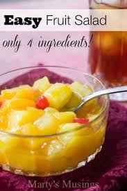 This Easy Fruit Salad Uses Only 4 Ingredients Including Canned Fruit And Vanilla Pudding For A Fruit Salad Easy Fruit Salad Recipes Recipes With Fruit Cocktail