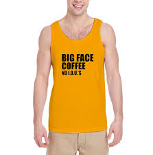 Big Face Coffee Tank Top Hot Topic Shirts Rapparell Coffee Tank Tops Halloween Tank Top Halloween Tanks