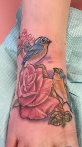 Blue Bird And Rose Tattoo Vintage Bluebird And Roses Tattoo Tattoos Rose Tattoos Skin Art
