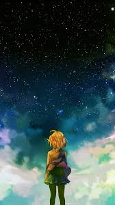 Anime hd wallpaper for android. Starry Night Illust Anime Girl Android Wallpaper Kyoukai No Kanata Wallpaper Iphone 1242x2208 Wallpaper Teahub Io