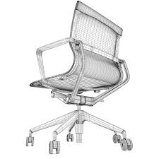A collection including a chair, draws, desk and laptop making an office. Vitra Physix Office Chair 3d Model Facequad