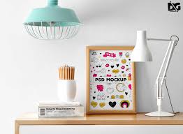 Free Psd Study Table Poster Mockup Behance Poster Mockup Mockup Free Psd Mockup