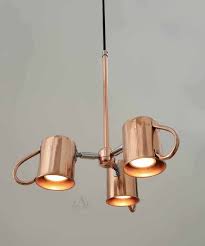 Copper Mug Moscow Mule Pendant Light Chandelier Etsy Copper Mugs Industrial Style Wall Lights Pendant Light