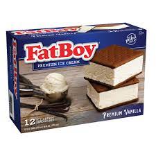 Avocado turkey burger $ avocado, swiss cheese, and applewood smoked bacon all topped with your choice of lettuce, tomato, onion, and pickle chips. Fatboy Ice Cream Sandwich Premium Vanilla 5 Fl Oz 12 Count Walmart Com Walmart Com