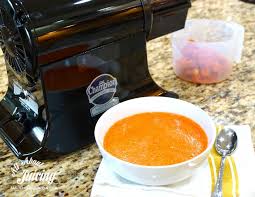 Raw Tomato Soup Recipe Made In Your Juicer Allaboutjuicing Com Tomato Soup Recipes Canned Tomato Soup Apple Smoothies