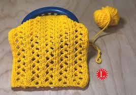 Eyelet yoke baby cardigan supplies: Zig Zag Eyelet Stitch Pattern Video Loomahat Com