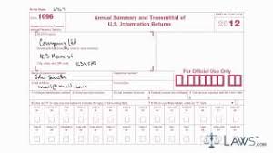 First one can use it as a form itself. Learn How To Fill The Form 1096 Annual Summary And Transmittal Of U S Information Return Youtube