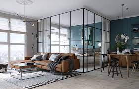 Glass wall between bedroom and living room. Room Of The Week An Open Plan Living Space With A Glass Wall Bedroom