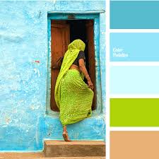 3 shimmering blues and greens. Aquamarine Color Palette Ideas