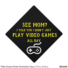 Video Games Funny Graduation Cap Graduation Cap Toppers Funny Graduation Caps Graduation Cap Decoration