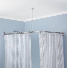 Extra Heavy Corner Shower Curtain Rod Contemporary Showers 127 Cortinas De Bano Cortinas Duchas