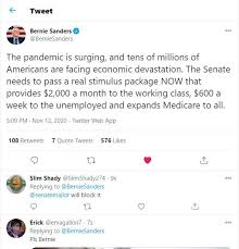 If Only Mitch Mcconnell Had Bernie Mentality Stimuluscheck