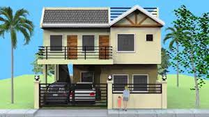 Small 2 Storey House With Roofdeck 2 Storey House Design Two Story House Design Small House Design Philippines