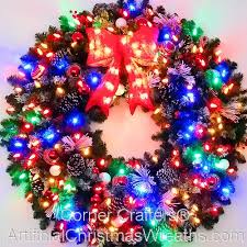 Shop for outdoor christmas wreaths with battery lights at bed bath & beyond. 4 Foot Multi Color L E D Christmas Magic Wreath Artificialchristmaswreaths Com 48 Inch Free Shipping Commercial Grade Indoor Outdoor