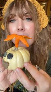One girl’s compost is another girl’s new porch friend: here to welcome my  favorite neighbors., Head: small pumpkin, Mouth: tree bark, Eyes: pebbles,  Body: pinecone, Arms and legs: sticks, Hat: dried ...
