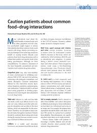 There are two main sources of lithium: Pdf Caution Patients About Common Food Drug Interactions