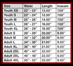 Fight Shorts Size Chart Battleskinz