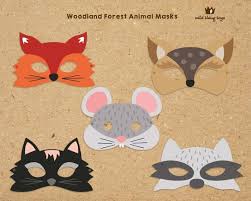 Ca 27 x 26 cm. Woodland Wald Tiere Printable Masken Wald Tiermaske Fuchs Etsy