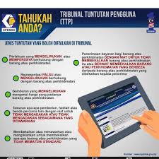 Bebas yang ditubuhkan di bawah seksyen 85, bahagian xii akta pelindungan pengguna 1999. Tribunal Tuntutan Pengguna Online
