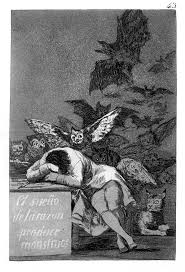 Aklin Uykusu Canavarlari Dogurur Francisco De Goya 1797 Gravur Baski Sanat Tarihi Francisco Goya Canavarlar