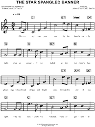 Francis Scott Key The Star Spangled Banner Sheet Music For Beginners In C Major Download Print Clarinet Sheet Music Trumpet Sheet Music Easy Sheet Music