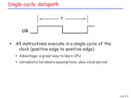 It is the multiplicative inverse of instructions per cycle. Eem 486 Computer Architecture Lecture 3 Designing A Single Cycle Datapath Ppt Download