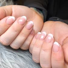 Round French Dip Powder Dip Powder Nails French Dip
