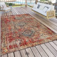 Teppich Outdoor Rot Terrasse Balkon Orientalisches Design Robust Wetterfest Teppiche Outdoor Teppiche Orientalisches Design Outdoor Teppich Teppich