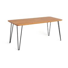 We wanted a kitchen table that was simple, neutral and could take a beating from us and the kids, but still develop some character over the years. Buy Habitat Klark Hairpin Coffee Table Dark Wood Effect Coffee Tables Argos