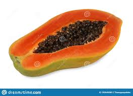 Cooked, unripe papaya fruit has been used orally as. Papaya Geschnittene Lenghways Stockfoto Bild Von Nachtisch Gesund 150649080