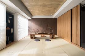 竹製天花板 背牆特殊塗料 天花板側45度角投射燈 洗牆 home zen style home decor
