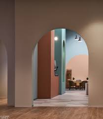 Maybe create a more functional kitchen or bathroom design? Colorful Archways Define Forward Space Showroom In The Chicago Area By Kuchar Studio Interior Design Magazine