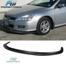 Details About Fits 06 07 Honda Accord 2 Door Mda Style Front Bumper Lip Black Pu