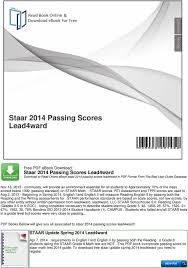 Staar 2014 Passing Scores Lead4ward Pdf Free Download