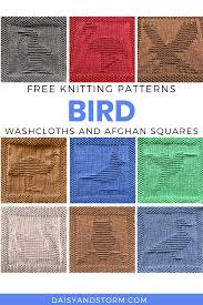 Get the free pattern here; Free Bird Themed Dishcloth And Afghan Square Knitting Patterns