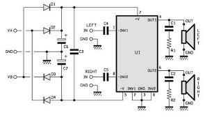 Pcb and component layout of the application circuit (fig. 15watts Stereo Amplifier Circuit Audio Amplifier Amplifier Power Amplifiers