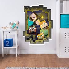 Muursticker Minecraft Caved In Wall Kitchen Wall Stickers Minecraft Wall Wall Stickers Minecraft