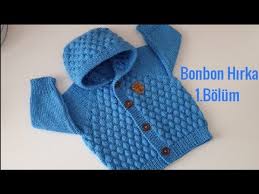 Elifpirenvise Bonbon Sekeri Kapsonlu Hirka Modeli 1 Bolum Youtube Baby Knitting Patterns Kapsonlular Hirkalar